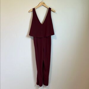 Elegant Burgundy Jumpsuit